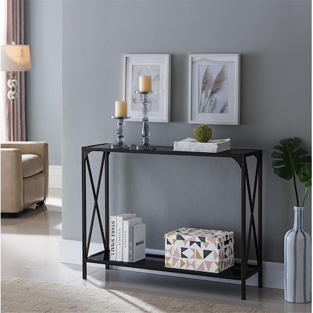 Doba-Bnt Kandin Console Table - Black & Pewter, 32 x 42 x 12 in. SA2589323